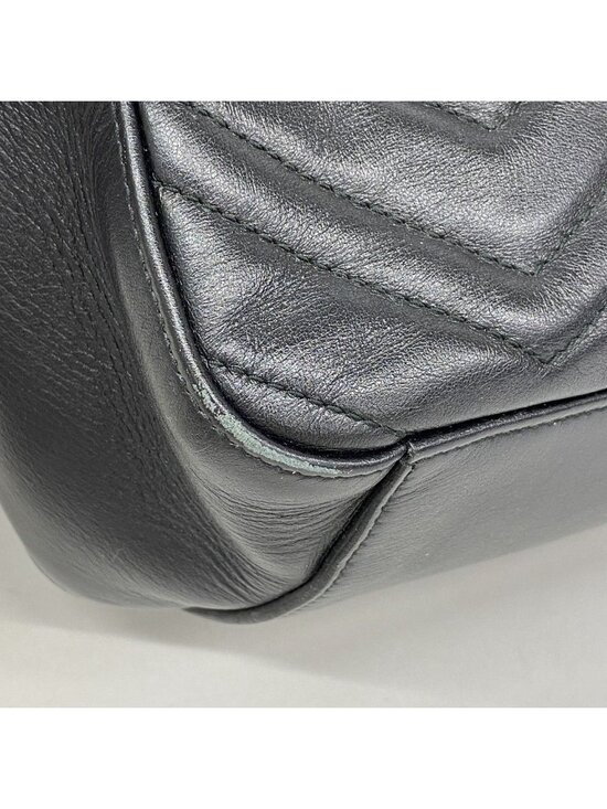 Gucci Backpack GG Marmont Leather Black Gold main image 10
